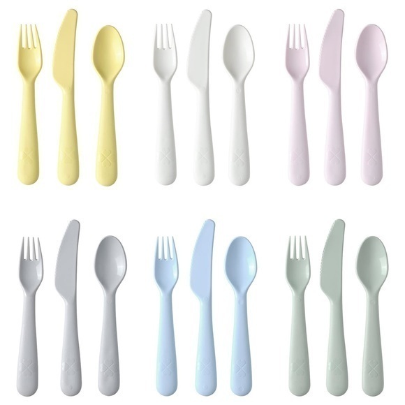 IKEA Other - 18 piece picnic IKEA KALAS Flatware Set Pastels